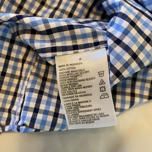 Nautica-Men's Small-Short sleeved-Collared-Button Down-Blue-Wrinkle‎ Resistant - Picture 8 of 8